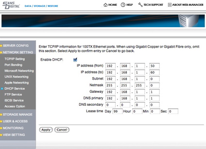 DHCP server