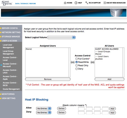 Access control for Microsoft shares