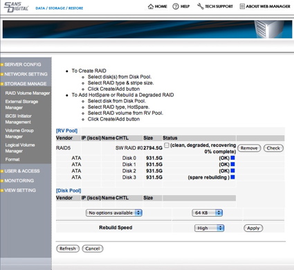 RAID 5 initialization