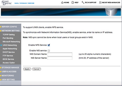 Unix / NFS controls