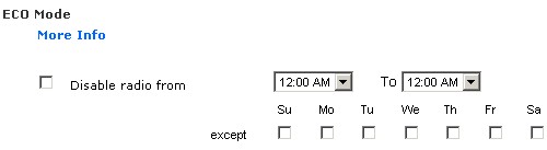 ECO mode radio disable