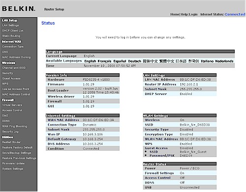 N+ Status Page