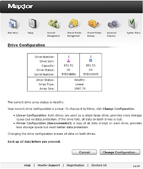 Drive configuration