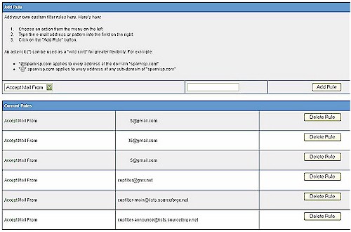 Whitelist / blacklist