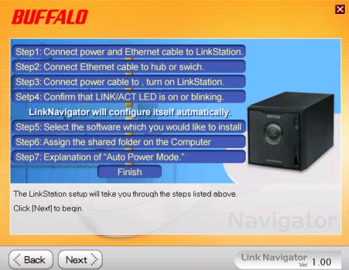 Buffalo LinkStation Setup Wizard