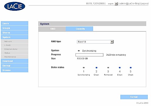 Single drive RAID 10+spare mode failure