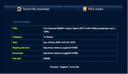 Torrent and RSS