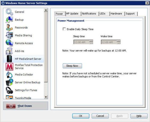 Power Management on the MSS