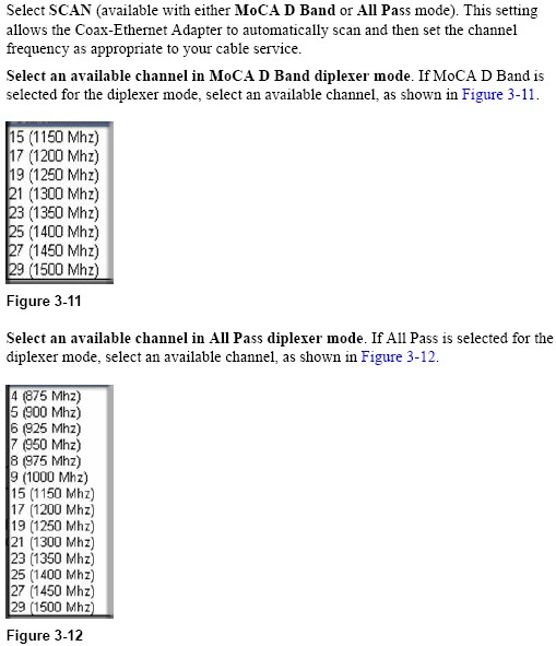 Channel setting explanation