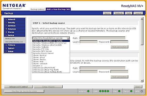 NETGEAR ReadyNAS Backup options