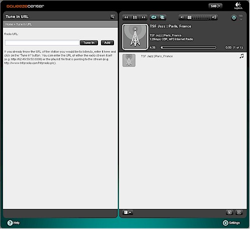 SqueezeCenter running on NETGEAR ReadyNAS NV+