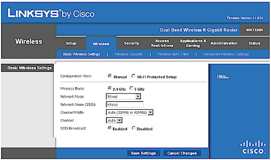 Basic wireless settings