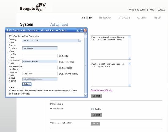 SSL key generation