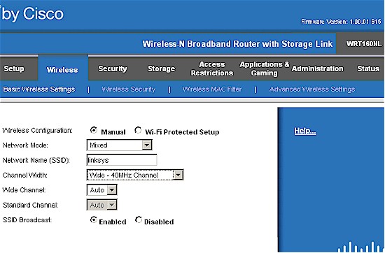 Basic wireless settings