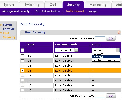 Configuring Port Security