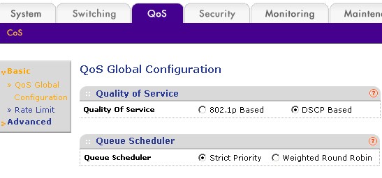 QoS Global Configuration