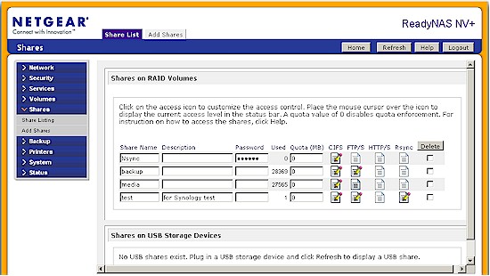 Enabling rsync for a ReadyNAS NV+ folder