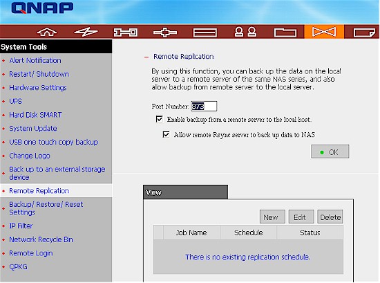 QNAP Remote replication (rsync)