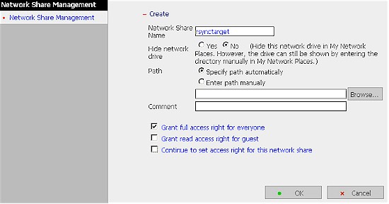 QNAP Share setup