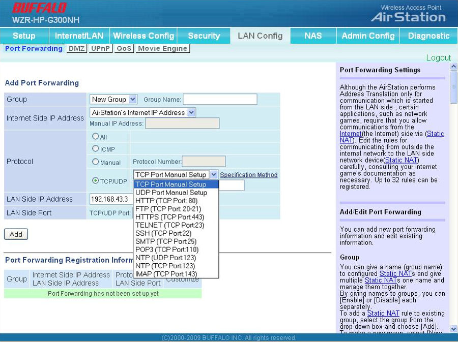 Port Forwarding