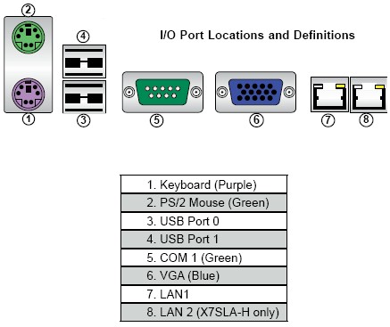 Rear panel ports