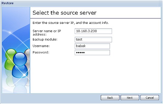 Synology rsync restore server select