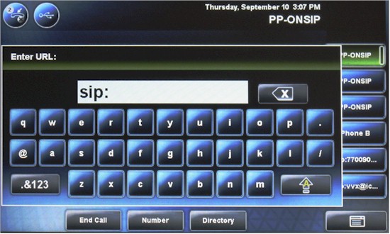 On screen keyboard