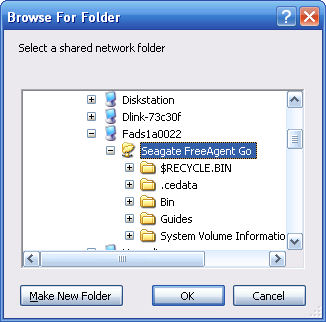 FreeAgent DockStar access via network browsing