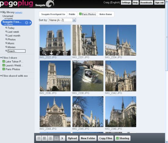 Photo thumbnails and file management