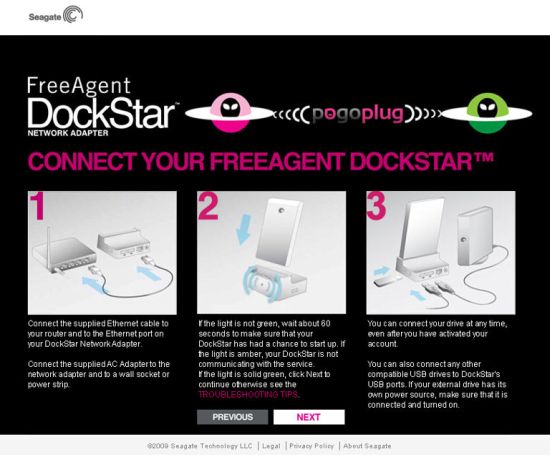 FreeAgent DockStar setup