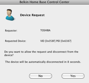 Device disconnect request