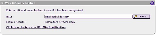 Web Category Lookup