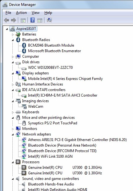 1810T Device Manager