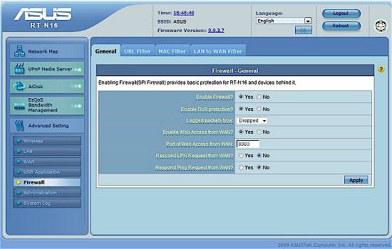 Firewall settings