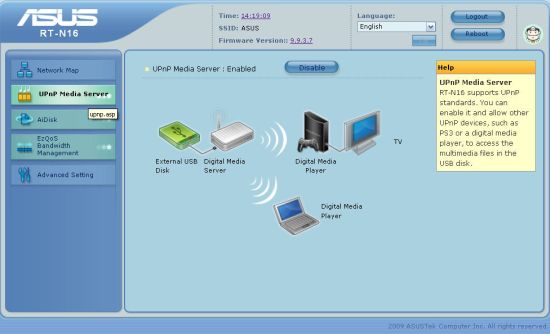 UPnP AV Media server page