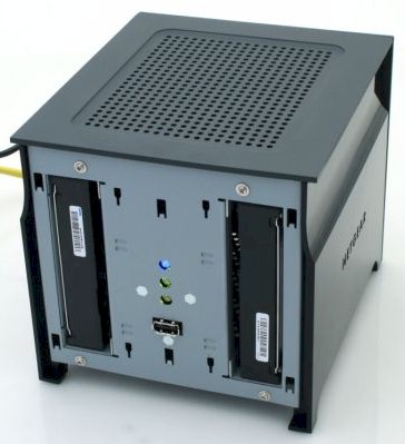 Netgear Stora with front panel removed
