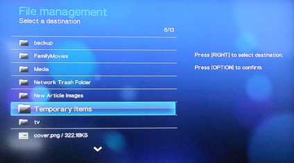 WD TV File Management