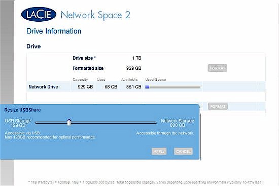 Resizing the partition to create a partition for direct attach USB use