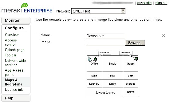 Uploaded floorplan for map