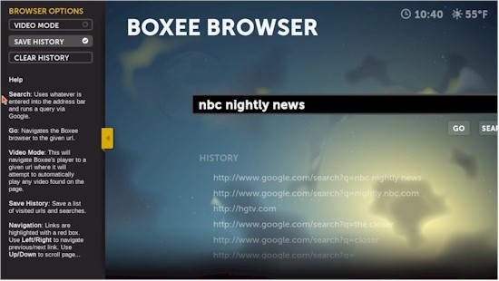 Boxee Browser Search