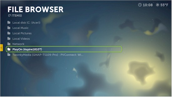 Boxee file browser Boxee file browser
