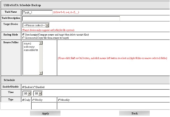 Attached backup module