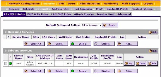 Firewall rules