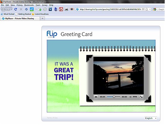 FlipShare greeting card