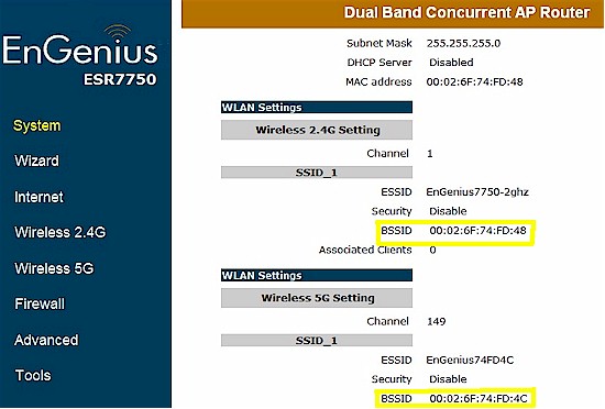 EnGenius ESR7750 unclear MAC address indication