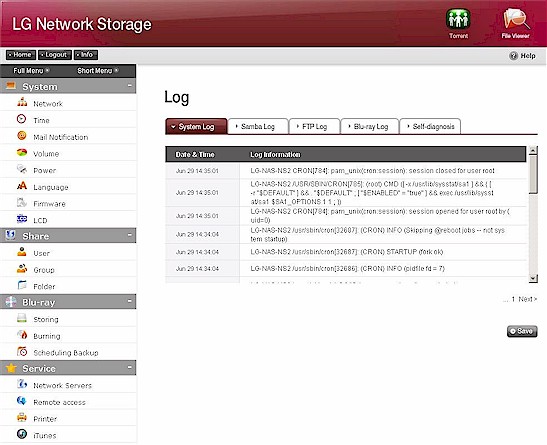 LG N4B2 web admin