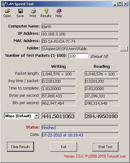 Totusoft LAN Speed Test