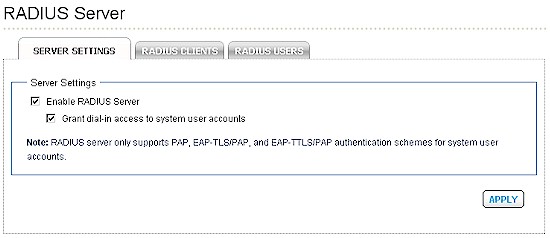 Cisco NSS300 RADIUS settings