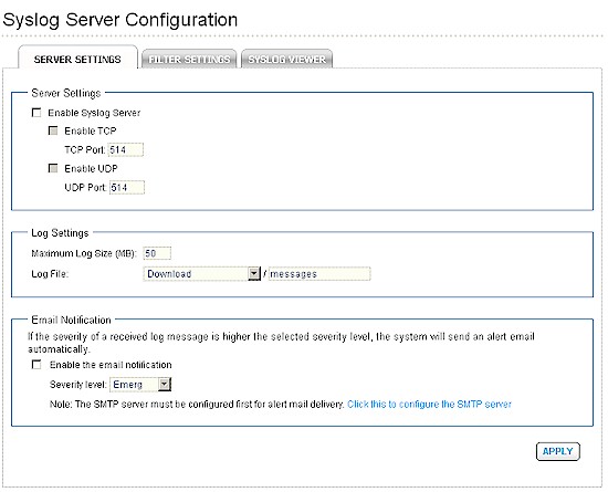 NSS Syslog server