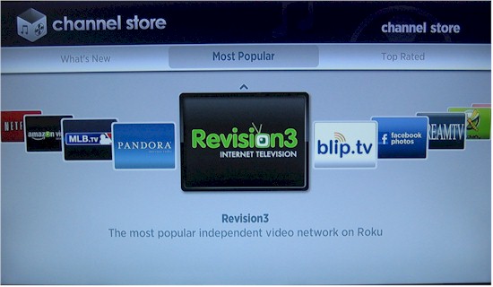 Roku Channel Store - on player